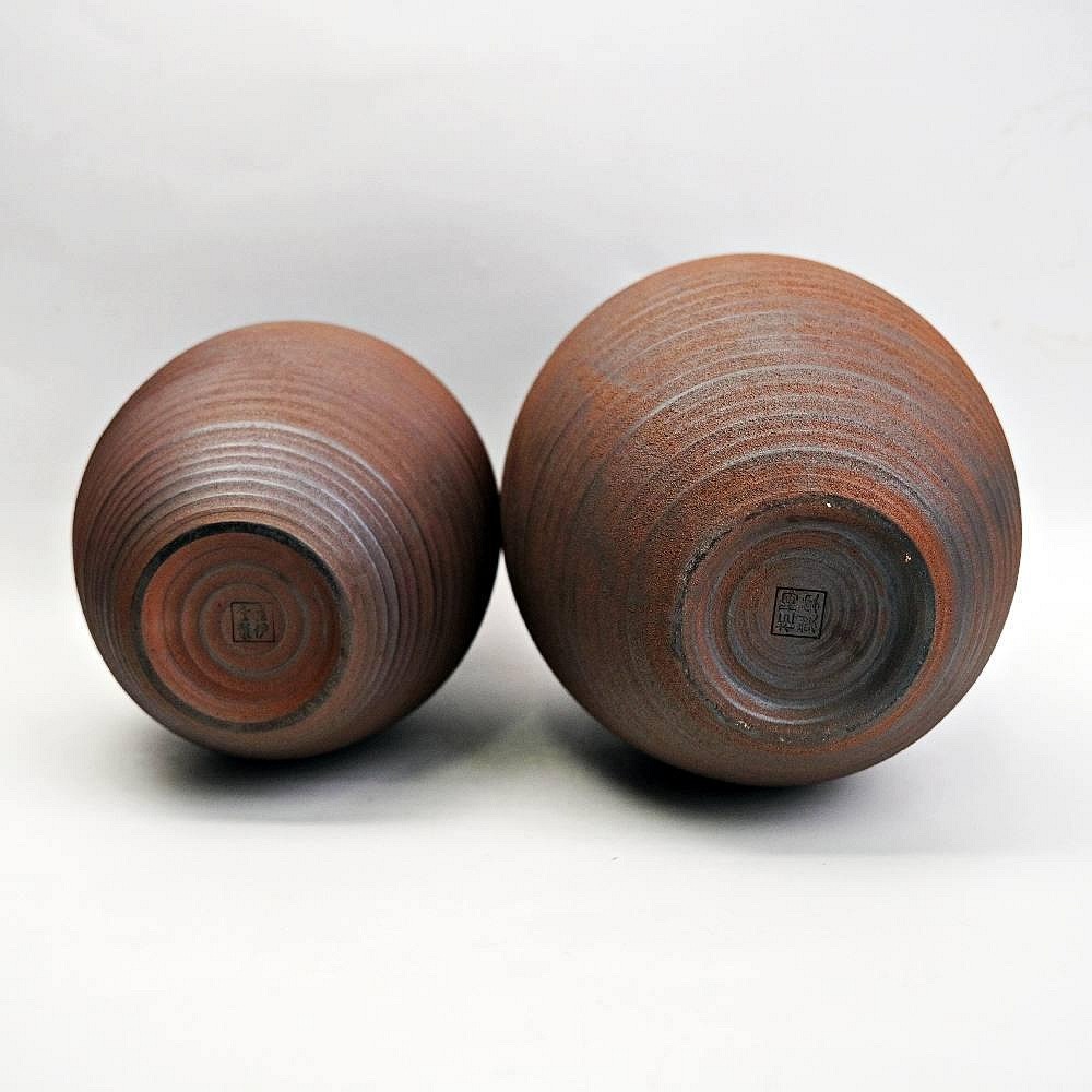 【全館滿599免運】茶葉罐 茶葉收納罐 粗陶茶葉罐 鋁蓋茶葉罐 古早柴燒粗陶鎏金鐵鏽釉鋁蓋茶葉罐【自在坊茶具】-細節圖4