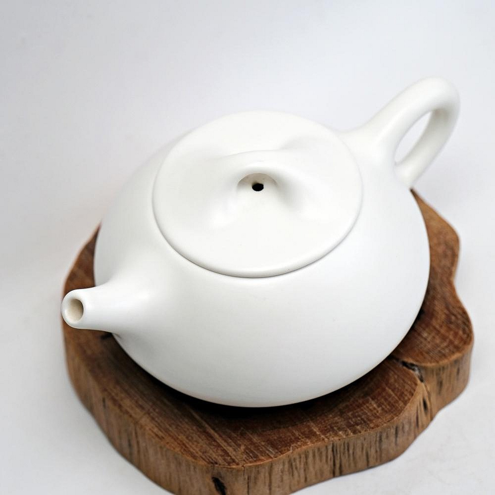 【全館滿599免運】茶壺 定窯石瓢壺 120ML 冰裂開片 黑色 白色-細節圖2