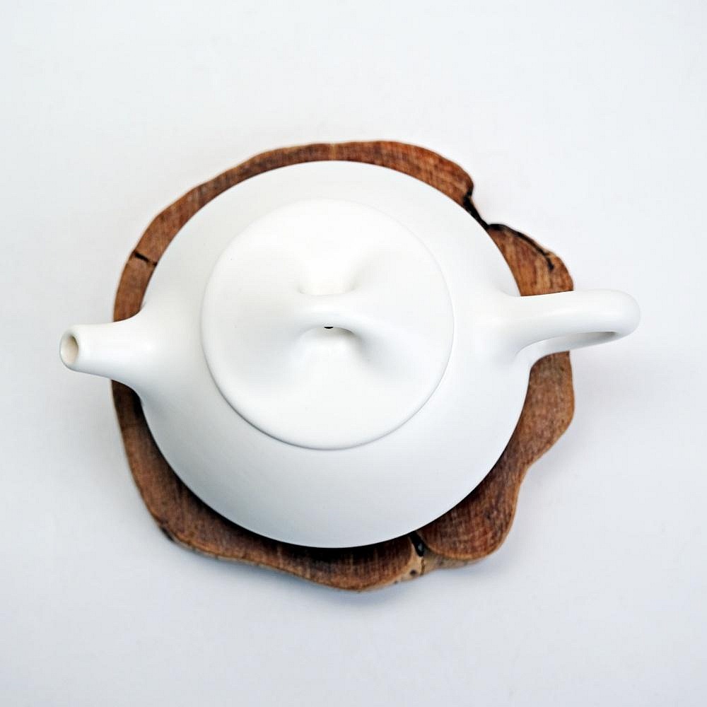 【全館滿599免運】茶壺 定窯石瓢壺 120ML 冰裂開片 黑色 白色-細節圖3