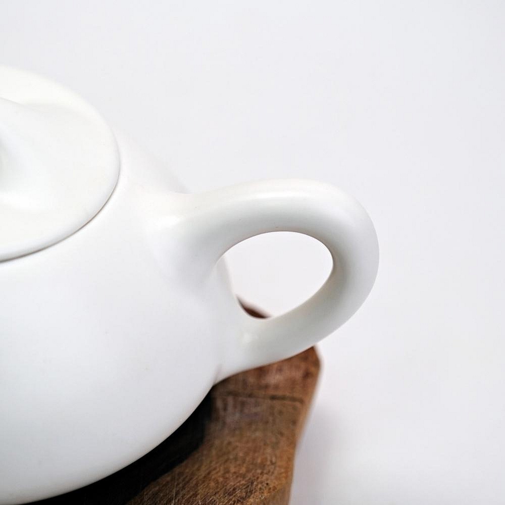 【全館滿599免運】茶壺 定窯石瓢壺 120ML 冰裂開片 黑色 白色-細節圖5