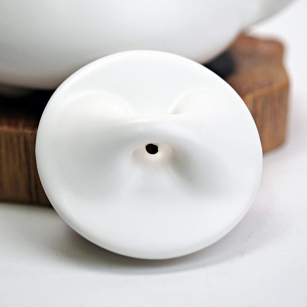 【全館滿599免運】茶壺 定窯石瓢壺 120ML 冰裂開片 黑色 白色-細節圖6