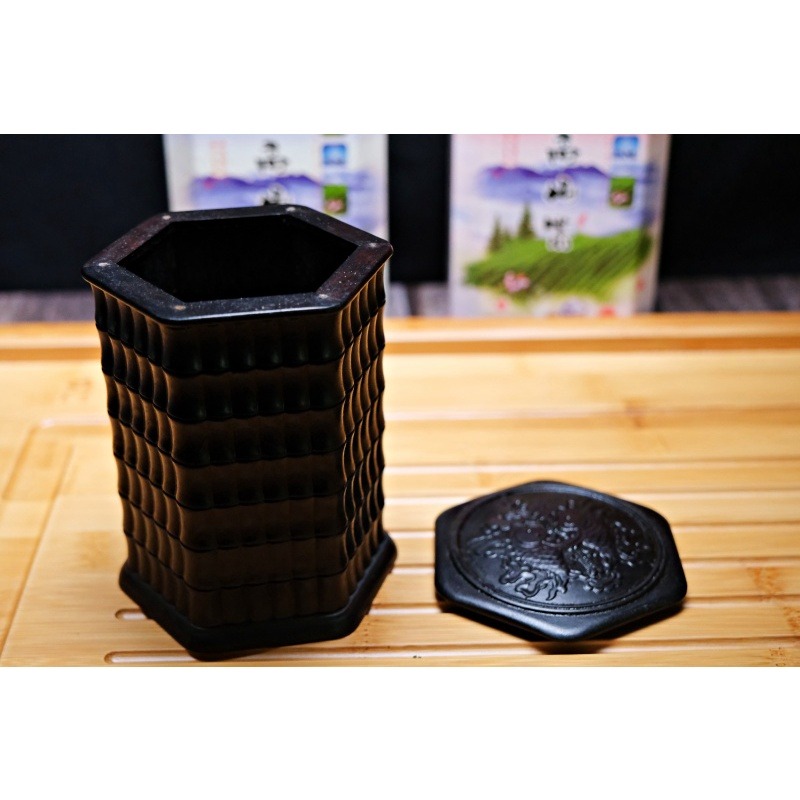 【全館滿599免運】茶葉罐 密封罐 醒茶罐 黑檀木茶葉罐 復古茶葉罐 磁吸 茶罐 茶葉存放【自在坊茶具】-細節圖8