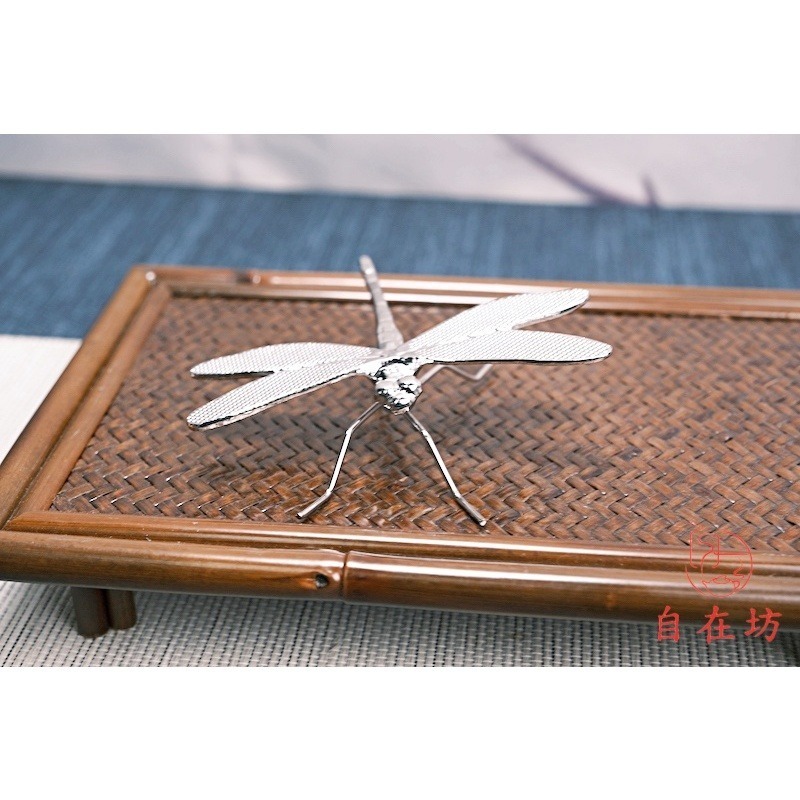 【全館滿599免運】壺蓋托 蓋托 蜻蜓蓋托 合金蜻蜓蓋置 壺蓋承 竹蓋置 杯蓋架【自在坊茶具】-細節圖4