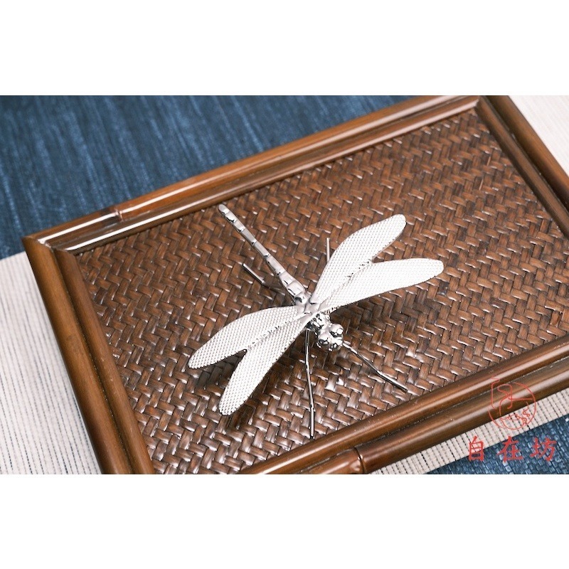 【全館滿599免運】壺蓋托 蓋托 蜻蜓蓋托 合金蜻蜓蓋置 壺蓋承 竹蓋置 杯蓋架【自在坊茶具】-細節圖7