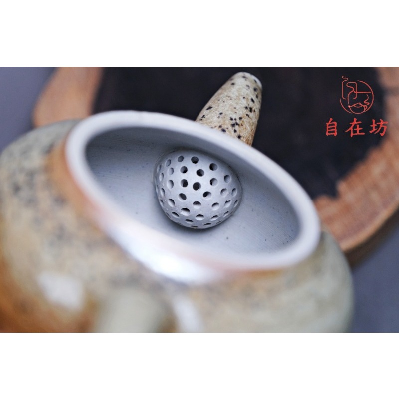 【全館滿599免運】茶壺 柴燒壺 手工壺【台灣施皓文工藝師手工柴燒壺-4號250ml】孤品一器一拍 粗陶茶壺【自在坊茶具-細節圖9