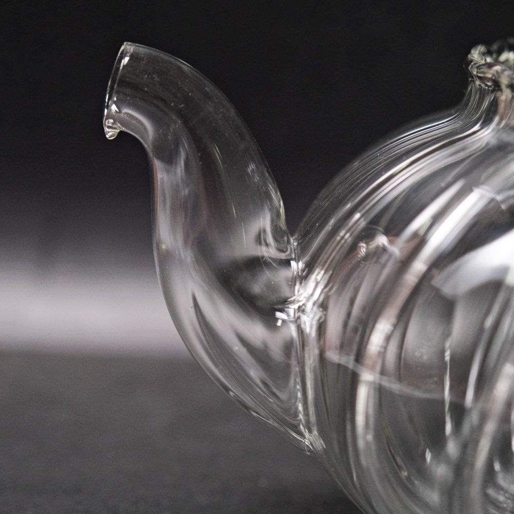 【全館滿599免運】茶壺 玻璃壺 花茶壺【條紋南瓜壺 600ml】手工耐熱玻璃壺 過濾型內膽 小嘴花茶壺【自在坊茶具】-細節圖5