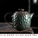 【全館滿599免運】茶壺 粗陶茶壺 創意茶壺 精品粗陶奇石壺-窯變青野-鎏金鐵釉 粗陶茶具【自在坊茶具】-規格圖9