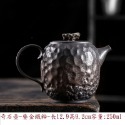 【全館滿599免運】茶壺 粗陶茶壺 創意茶壺 精品粗陶奇石壺-窯變青野-鎏金鐵釉 粗陶茶具【自在坊茶具】-規格圖9