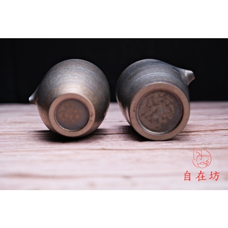 【全館滿599免運】茶海 鎏金茶海 公道杯 鎏金釉文雀茶海─矮180ml / 高210ml 日式鎏金茶海【自在坊茶具】-細節圖5