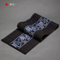 【全館滿599免運】【特價分享】茶蓆 拼布茶蓆 拼布竹茶蓆 古韵碳化款 棉麻布桌旗 茶席香席 茶道配件【自在坊茶具】-規格圖5