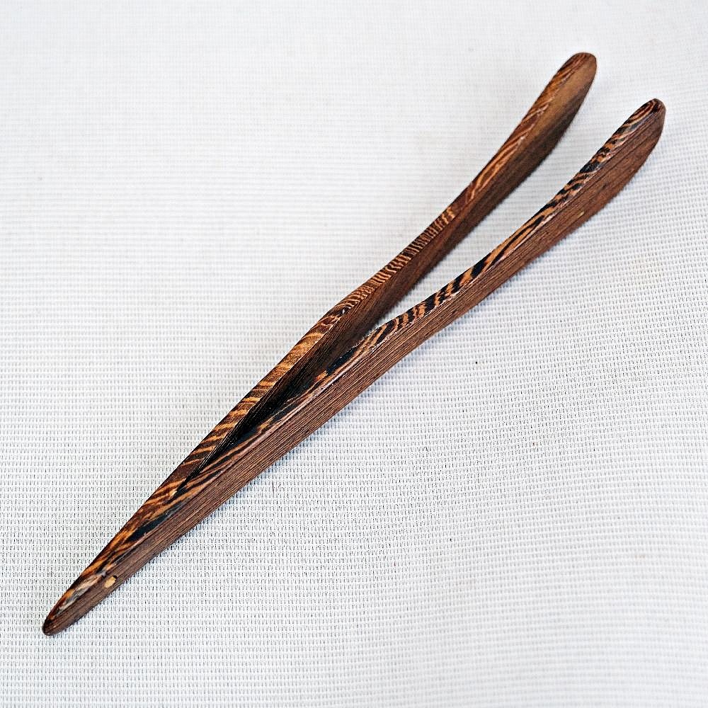 【全館滿599免運】實木茶道六君子套組 黑檀木 雞翅木 彎頭茶夾 茶針 茶鏟 收納桶 茶道配件【自在坊茶具】-細節圖11