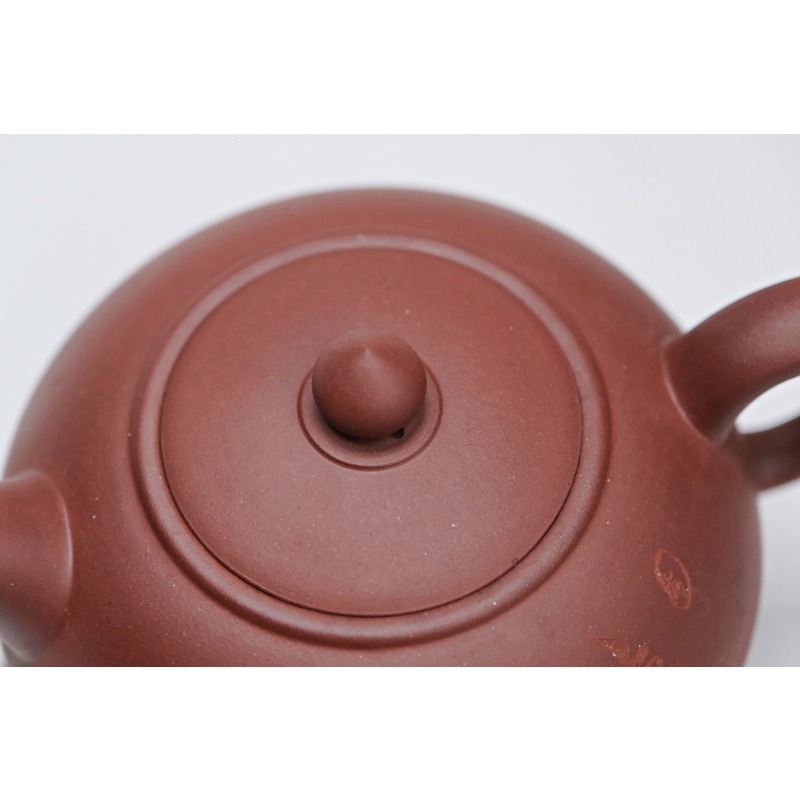 【全館滿599免運】茶壺 手工壺 紫砂壺【紫泥半手工惠風和暢壺 280ml】出湯順暢 三寸不斷 斷水利落【自在坊茶具】-細節圖6