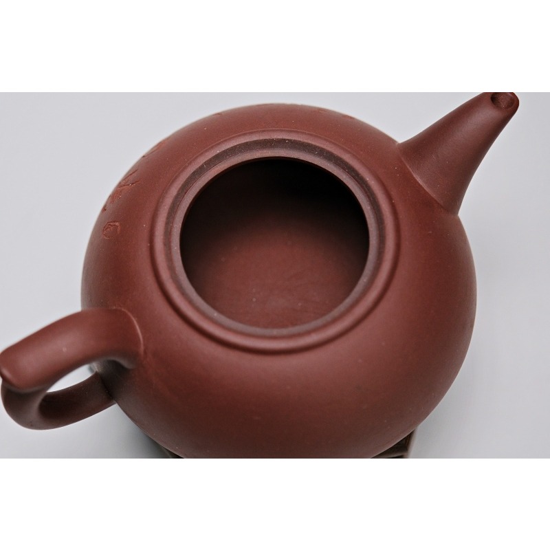 【全館滿599免運】茶壺 手工壺 紫砂壺【紫泥半手工惠風和暢壺 280ml】出湯順暢 三寸不斷 斷水利落【自在坊茶具】-細節圖8