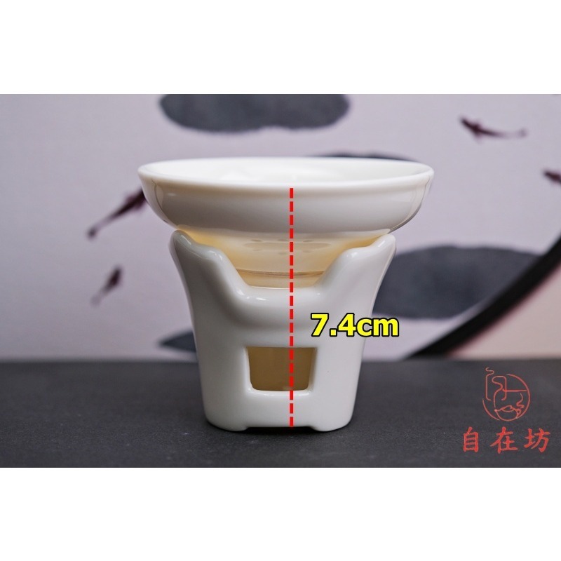【全館滿599免運】茶漏【玉瓷灶爐茶漏】創意茶漏 茶漏 濾茶器 泡茶過濾網 白瓷茶漏 精品茶濾【自在坊茶具】-細節圖9