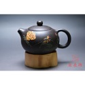 【全館滿599免運】茶壺 手工茶壺【王國望黑金砂黃鸝鳥鳴西施壺-180ml】工藝師手作 出湯順暢 三寸不斷【自在坊茶具】-規格圖11
