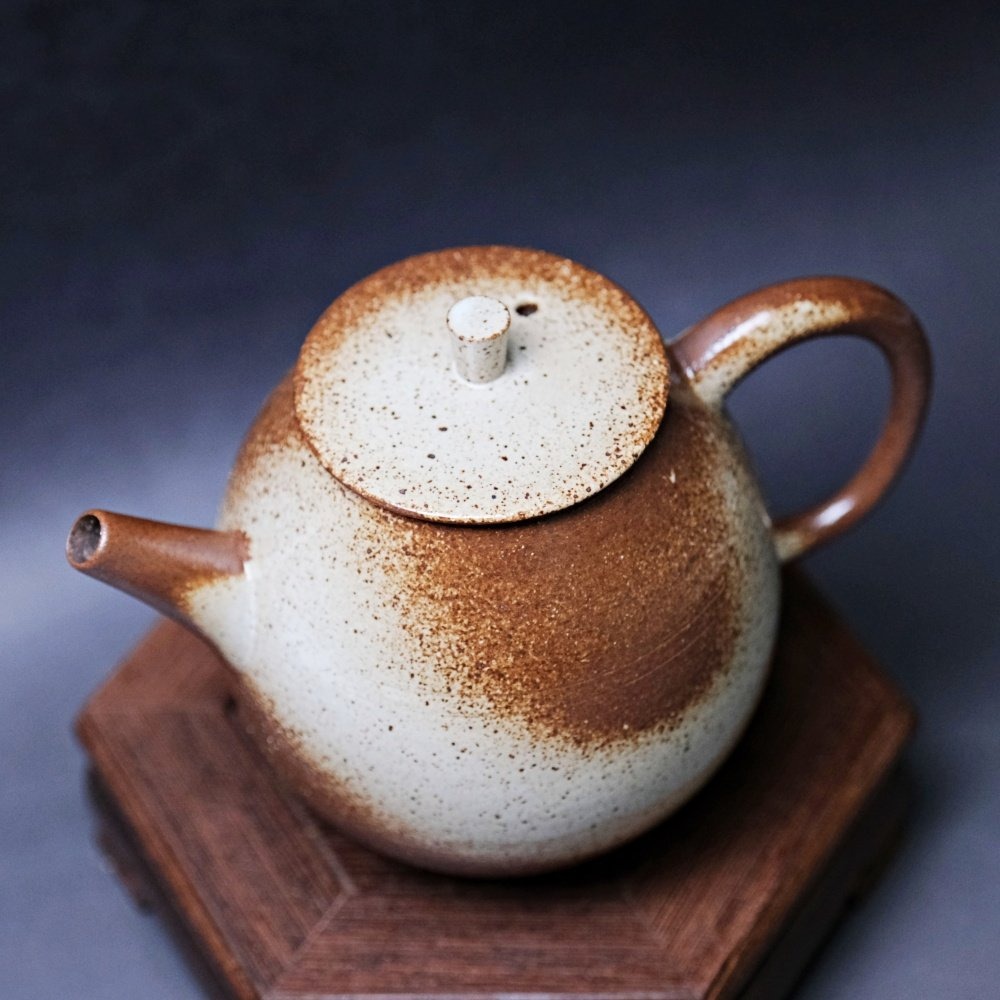 【全館滿599免運】茶壺 柴燒壺 手工茶壺 二次燒柴燒茶壺 柴燒粗陶茶壺 粗陶茶具【自在坊茶具】-細節圖2