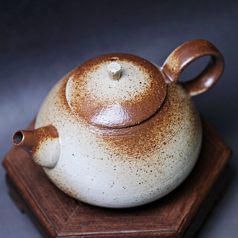 【全館滿599免運】茶壺 柴燒壺 手工茶壺 二次燒柴燒茶壺 柴燒粗陶茶壺 粗陶茶具【自在坊茶具】-細節圖8