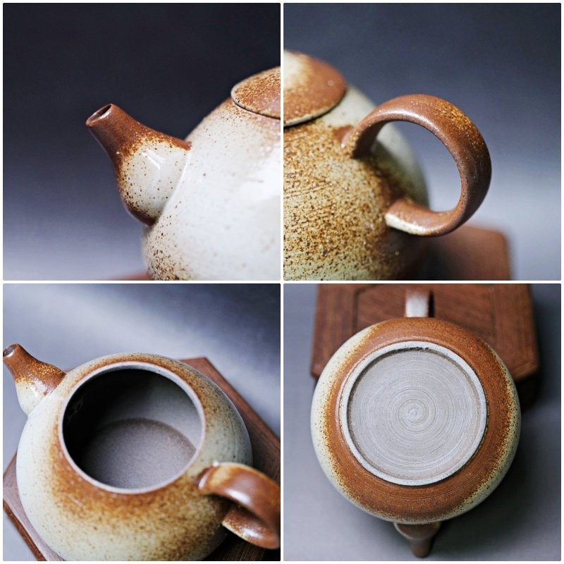 【全館滿599免運】茶壺 柴燒壺 手工茶壺 二次燒柴燒茶壺 柴燒粗陶茶壺 粗陶茶具【自在坊茶具】-細節圖10