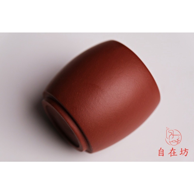 【全館滿599免運】茶杯 品茗杯 成化杯 大紅袍成化杯80ml 黑金砂成化杯80ml 紫砂杯 手工茶杯【自在坊茶具】-細節圖3