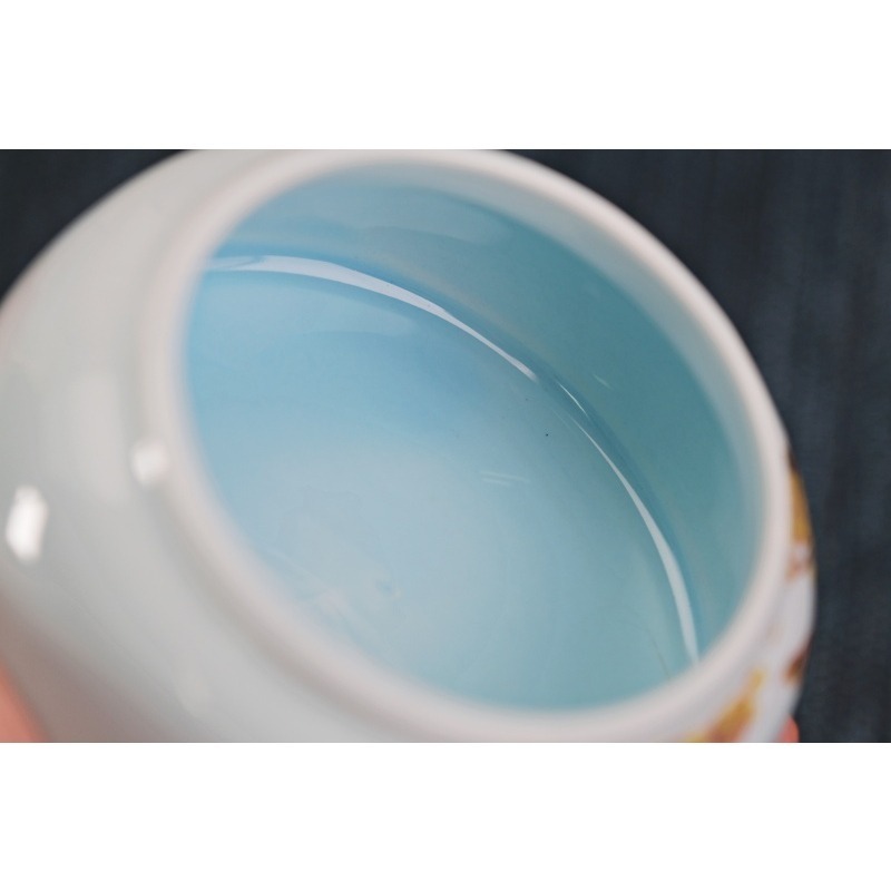 【全館滿599免運】茶葉罐【小茶葉罐─鳥語花香】醒茶罐 陶瓷茶葉罐 茶葉罐 茶罐 茶葉收納【特價分享】【自在坊茶具】-細節圖8