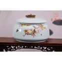【全館滿599免運】茶葉罐【小茶葉罐─鳥語花香】醒茶罐 陶瓷茶葉罐 茶葉罐 茶罐 茶葉收納【特價分享】【自在坊茶具】-規格圖9