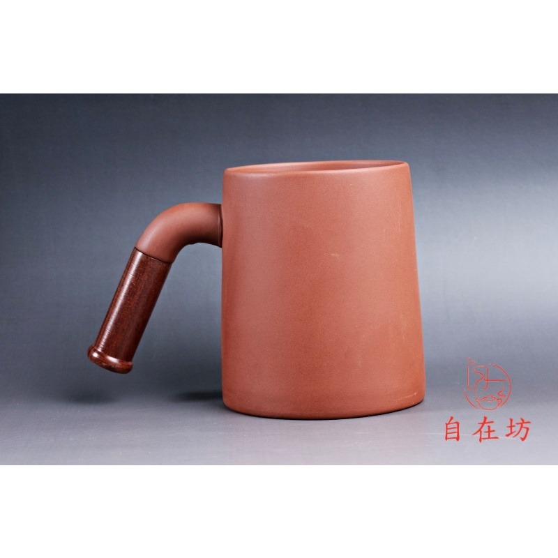 【全館滿599免運】辦公杯 泡茶杯 紫砂辦公杯三件組 360ML 個人茶杯 辦公杯三件組 帶蓋 過濾杯【自在坊茶具】-細節圖4