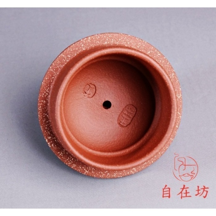 【全館滿599免運】茶壺 手工茶壺【純手工降波泥潘壺】工藝師王芳手作 原礦紫砂 出湯順暢 三寸不斷【自在坊茶具】-細節圖11