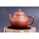 【全館滿599免運】茶壺 手工茶壺【純手工降波泥潘壺】工藝師王芳手作 原礦紫砂 出湯順暢 三寸不斷【自在坊茶具】-規格圖11