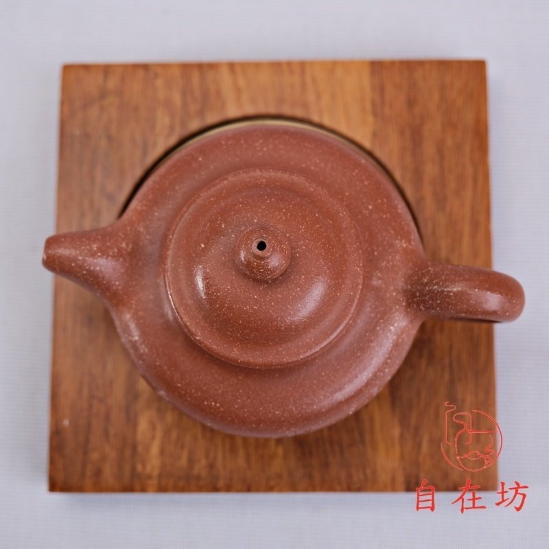 【全館滿599免運】茶壺 手工茶壺【姜禮明手工降坡泥綴只壺─200ml】工藝師姜禮明手作 降坡泥 出湯順暢【自在坊茶具】-細節圖2