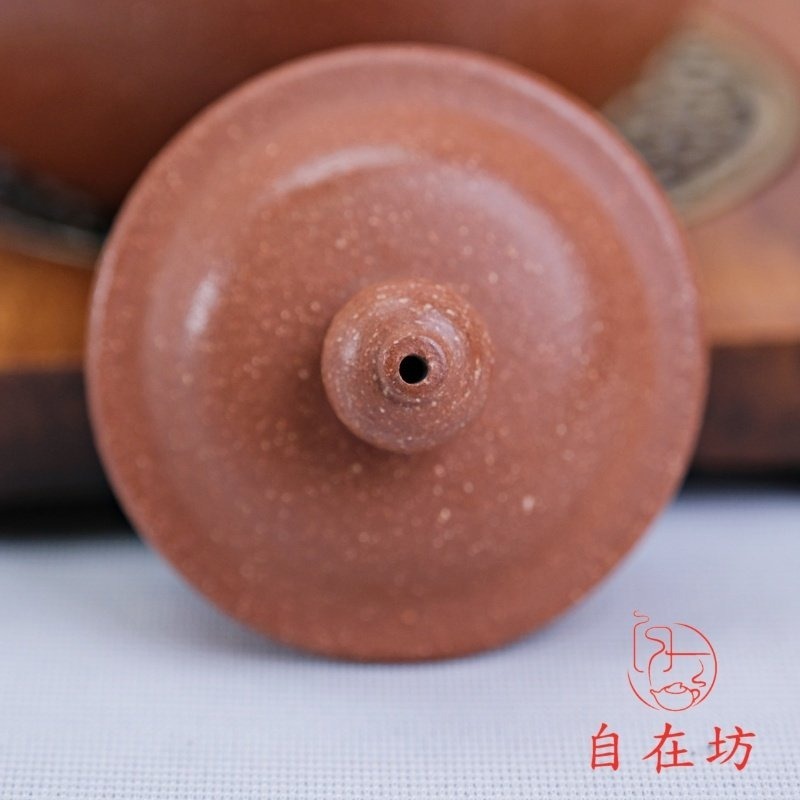 【全館滿599免運】茶壺 手工茶壺【姜禮明手工降坡泥綴只壺─200ml】工藝師姜禮明手作 降坡泥 出湯順暢【自在坊茶具】-細節圖6