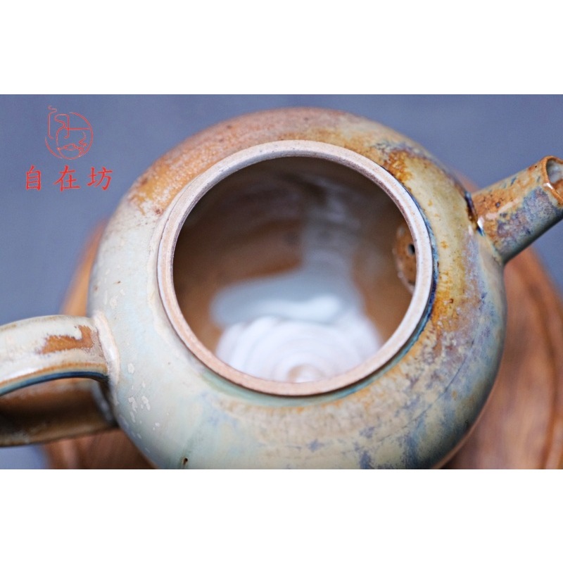 【全館滿599免運】茶壺 手工柴燒茶壺【柴燒壺-11號170ml】孤品一器一拍 柴燒粗陶茶壺 個人壺【自在坊茶具】-細節圖8