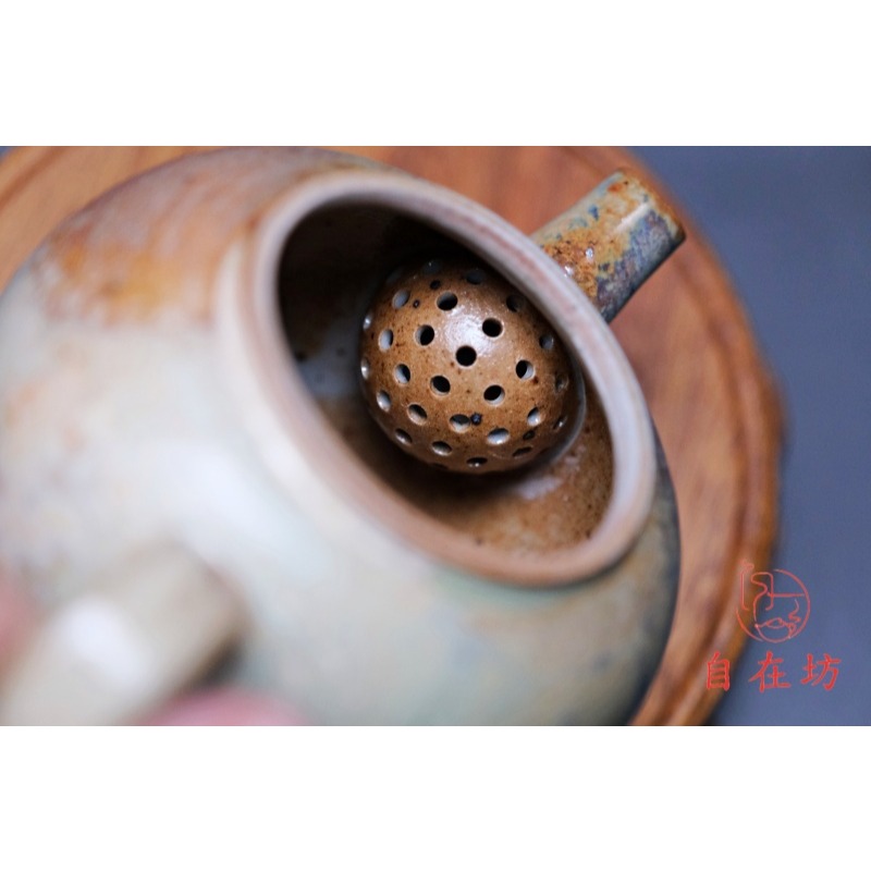【全館滿599免運】茶壺 手工柴燒茶壺【柴燒壺-11號170ml】孤品一器一拍 柴燒粗陶茶壺 個人壺【自在坊茶具】-細節圖10