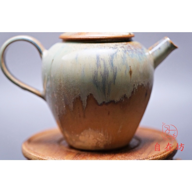 【全館滿599免運】茶壺 手工柴燒茶壺【柴燒壺-11號170ml】孤品一器一拍 柴燒粗陶茶壺 個人壺【自在坊茶具】-細節圖11