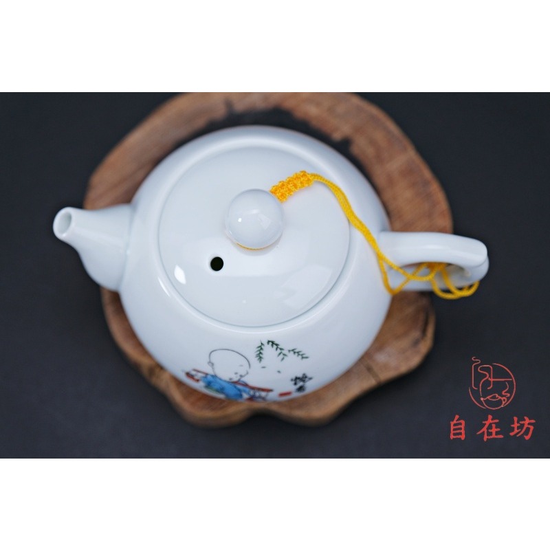 【全館滿599免運】白瓷茶具 白瓷茶具套組【自在五件組】一壺四杯 茶具禮盒 白瓷茶具 功夫茶具【自在坊茶具】-細節圖6
