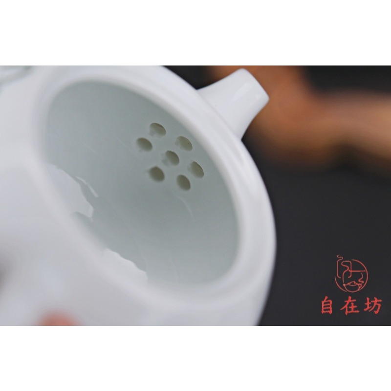 【全館滿599免運】白瓷茶具 白瓷茶具套組【自在五件組】一壺四杯 茶具禮盒 白瓷茶具 功夫茶具【自在坊茶具】-細節圖10