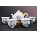 【全館滿599免運】白瓷茶具 白瓷茶具套組【自在五件組】一壺四杯 茶具禮盒 白瓷茶具 功夫茶具【自在坊茶具】-規格圖11
