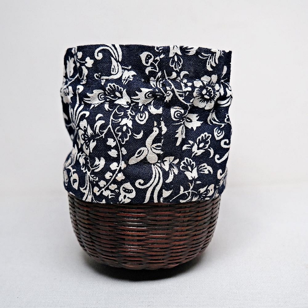 【自在坊茶具】茶具 竹編茶杯收納袋 大/小 雙杯外出收納袋 抽繩麻布茶杯袋 茶具收納 旅行茶具 收納布袋 麻布茶道配件-細節圖7
