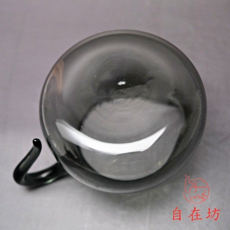 【全館滿599免運】茶海【燻黑文雀茶海─450ml】公道杯 分茶器 玻璃茶海 文雀茶海 玻璃茶具【自在坊茶具】-細節圖5