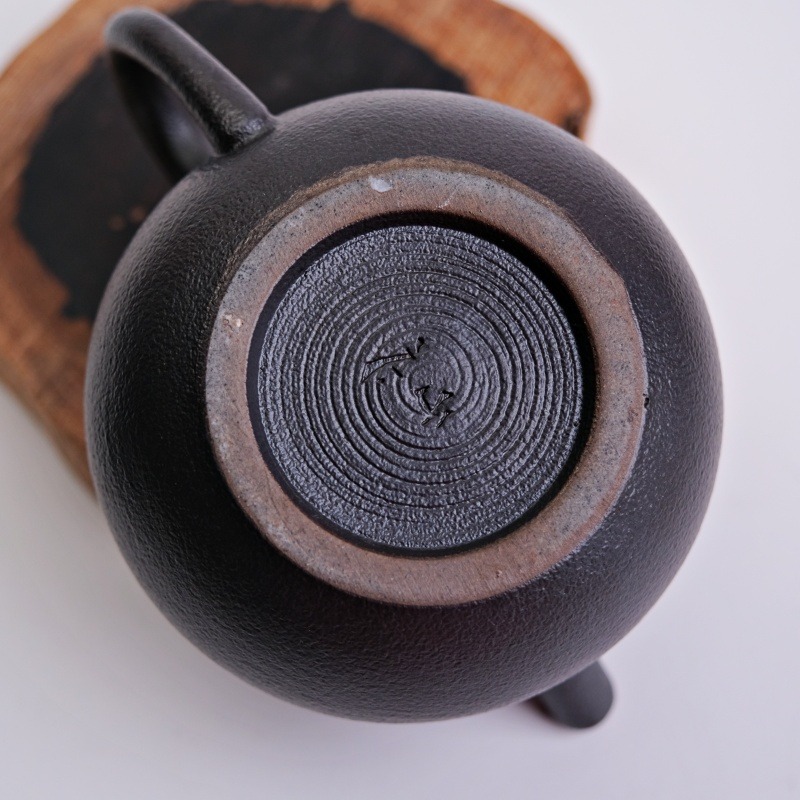 【全館滿599免運】茶壺【陶藝圓融壺 黑/黃240ml】陶藝圓融茶壺 泡茶壺 陶瓷壺 茶道 茶具【自在坊茶具】-細節圖8