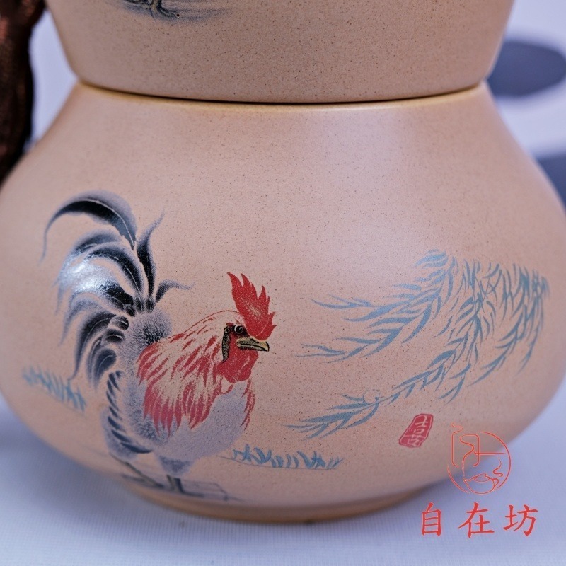 【全館滿599免運】醒茶罐【雙層葫蘆茶葉罐】紫砂茶葉罐 茶葉罐 茶葉收納 葫蘆茶葉罐 密封罐【自在坊茶具】-細節圖11