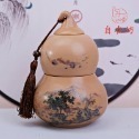 雙層葫蘆茶葉罐─山水人家