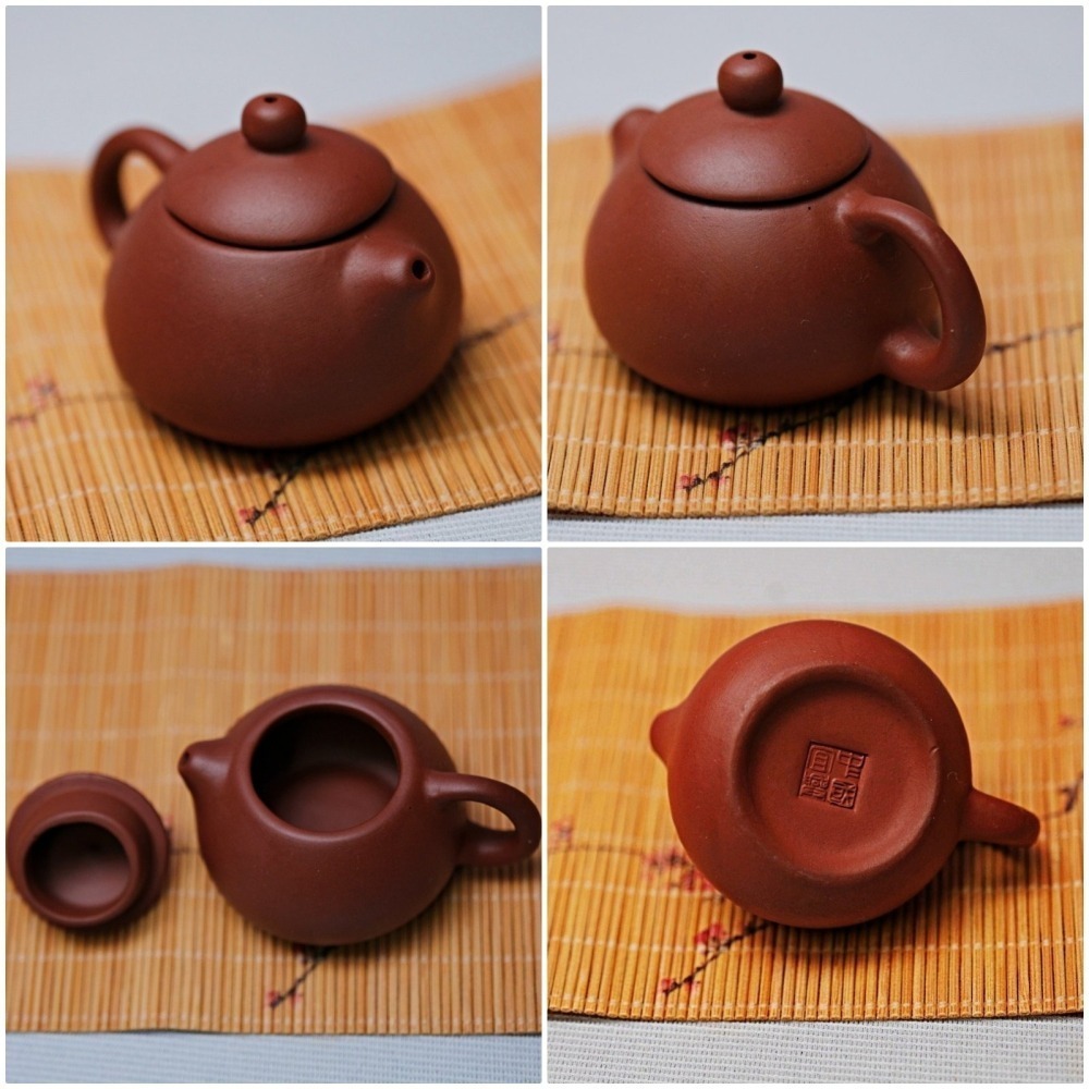 【全館滿599免運】迷你小紫砂壺 創意宜興指尖壺 小號袖珍茶壺 茶玩精品 茶寵擺件 可養壺【自在坊茶具】-細節圖5