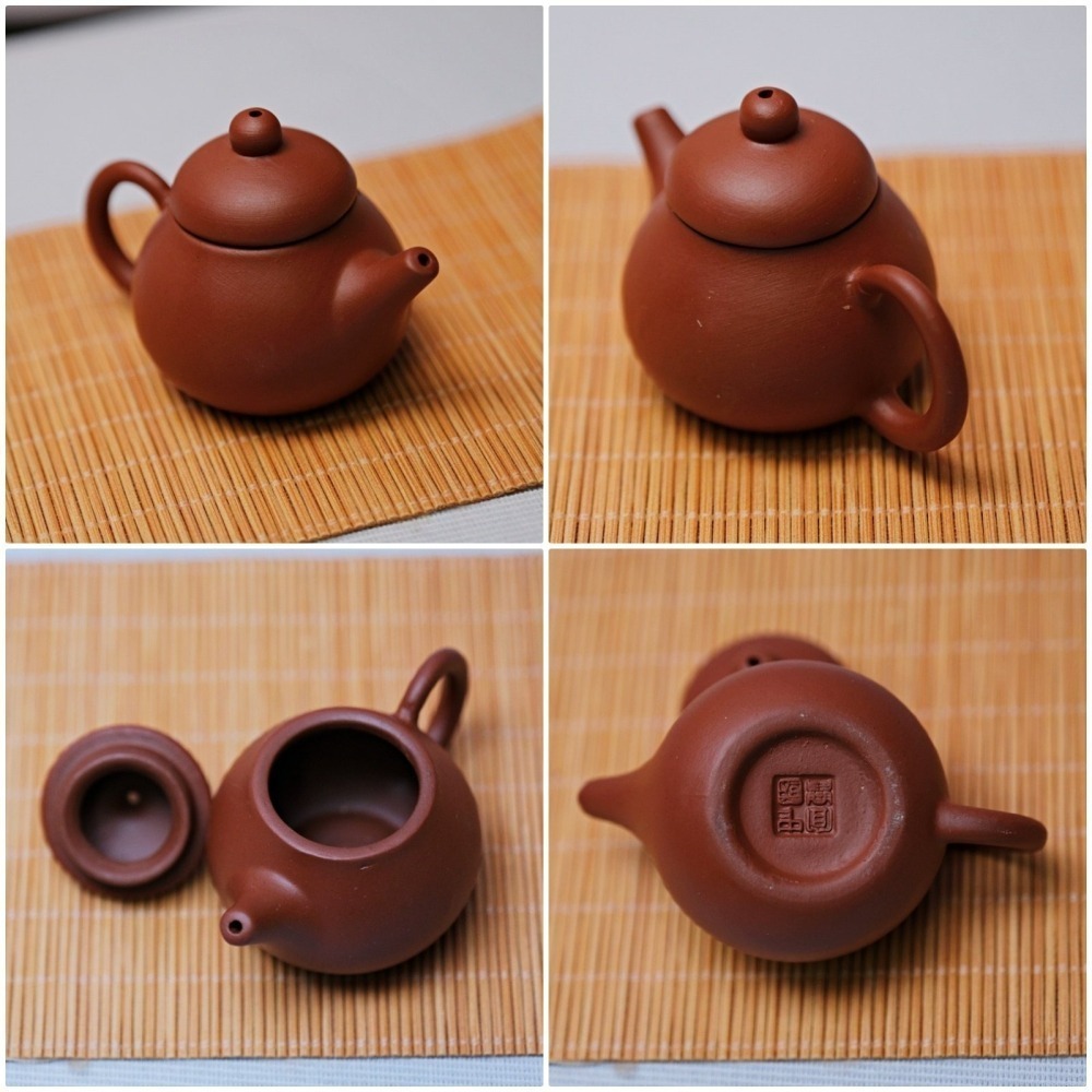 【全館滿599免運】迷你小紫砂壺 創意宜興指尖壺 小號袖珍茶壺 茶玩精品 茶寵擺件 可養壺【自在坊茶具】-細節圖8