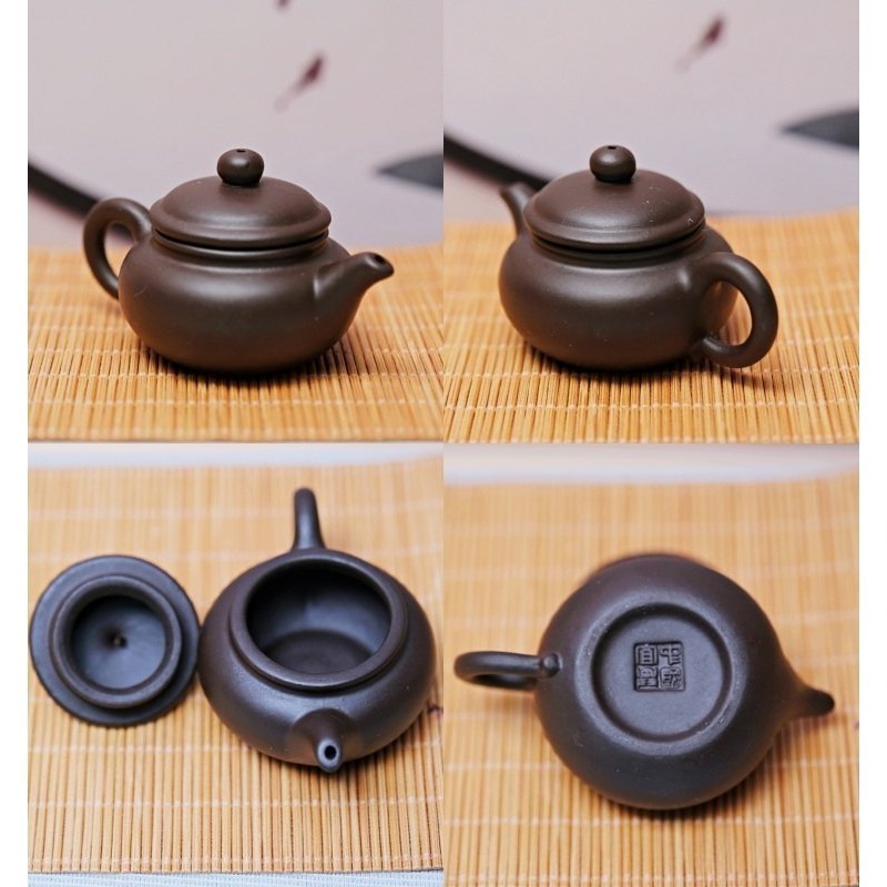 【全館滿599免運】迷你小紫砂壺 創意宜興指尖壺 小號袖珍茶壺 茶玩精品 茶寵擺件 可養壺【自在坊茶具】-細節圖6