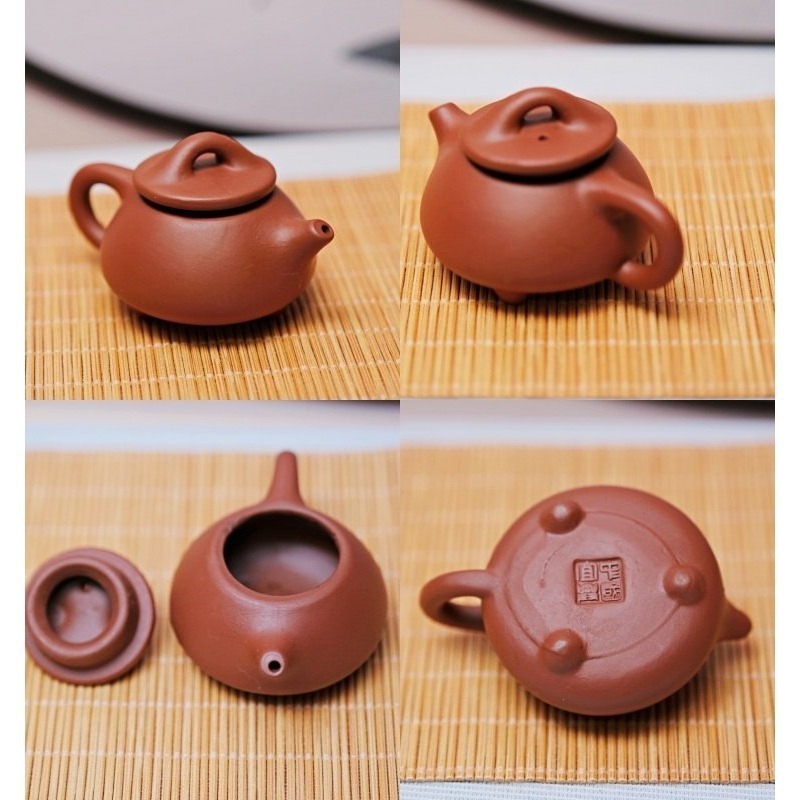 【全館滿599免運】迷你小紫砂壺 創意宜興指尖壺 小號袖珍茶壺 茶玩精品 茶寵擺件 可養壺【自在坊茶具】-細節圖8