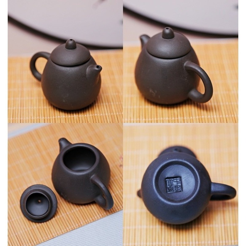 【全館滿599免運】迷你小紫砂壺 創意宜興指尖壺 小號袖珍茶壺 茶玩精品 茶寵擺件 可養壺【自在坊茶具】-細節圖10