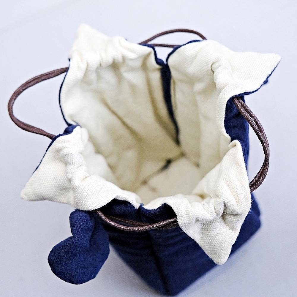 【自在坊茶具】茶具 快客杯加厚款麻布保護布袋 抽繩棉布壺套 日式外出茶具提袋 壺套 棉布杯套 旅行茶具 收納布包-細節圖9