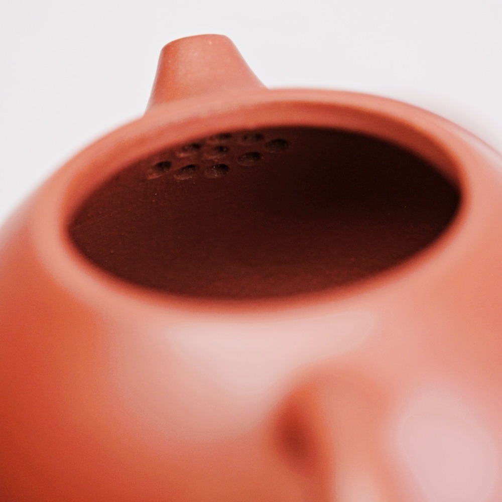 【全館滿599免運】茶壺 手工壺 紫砂壺【徐霞大紅袍梨形壺─165ml】工藝師紫砂壺 原礦老紫泥【自在坊茶具】-細節圖8