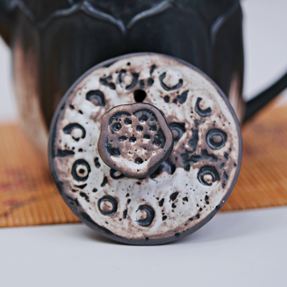 【全館滿599免運】茶壺 手工壺 陶壺 圓珠壼【靜荷寂靜─160ml】手工陶壺 泡茶壺 泡茶用品【自在坊茶具】-細節圖3