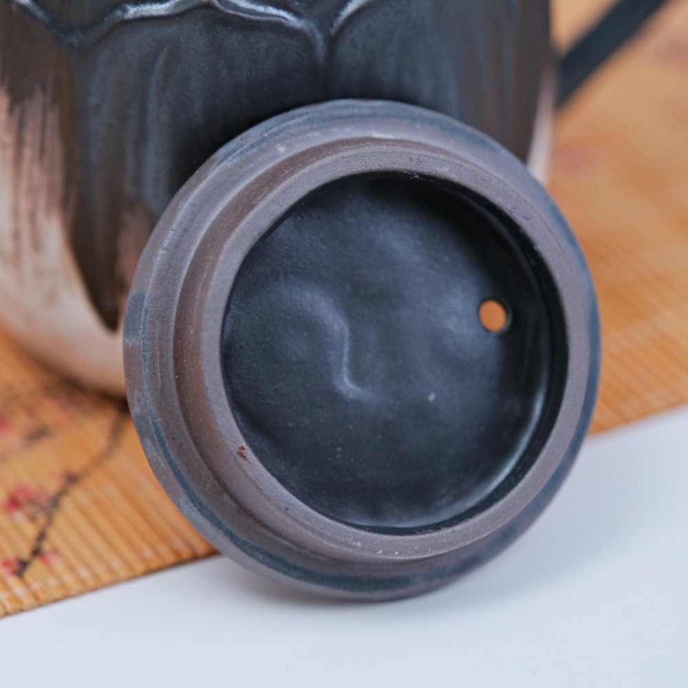 【全館滿599免運】茶壺 手工壺 陶壺 圓珠壼【靜荷寂靜─160ml】手工陶壺 泡茶壺 泡茶用品【自在坊茶具】-細節圖4